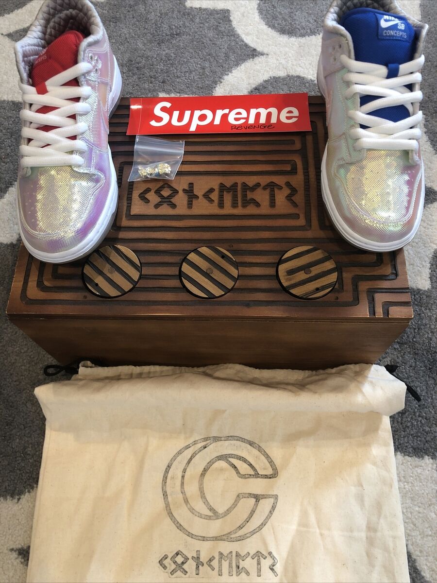 Concepts X Nike Dunk Low SB “Holy Grail” Size 8.5 BNwWooden Concepts X Nike Dunk Low SB “Holy Grail” Size 8.5 BNwWooden