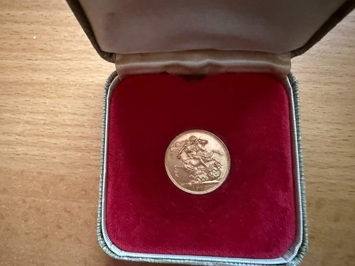 1912 British Full Gold Sovereign Coin King George V