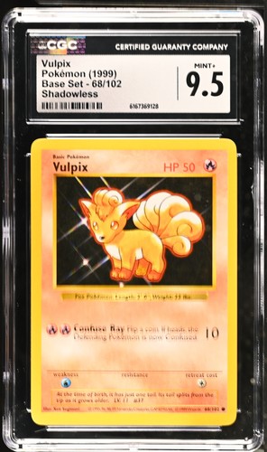 Vulpix (Shadowless) graded CGC 9.5 for sale on eBay