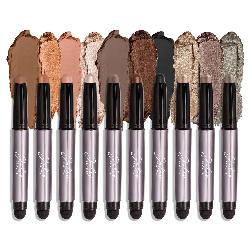 Luxurious 10-Piece Eyeshadow Stick Palette - Smooth Application & Hydrating - Image 3 of 4