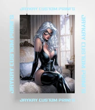 Sexy Black Cat Felicia Hardy Marvel Universe Comics Poster Print - No Frame