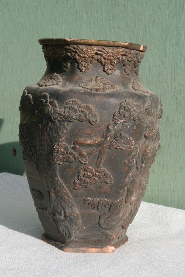 ancien vase en terre cuite d'asie. - Photo 4/4