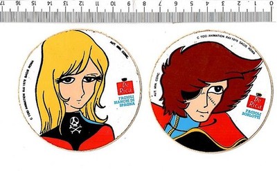 CAPTAIN HARLOCK herlock 1979 De Rica sticker sticker promo YUKIE + HARLOCK -865