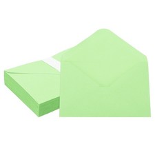 50 Pcs 6x4 Inch Invitation Envelopes V-Flap Greeting Card Light Green
