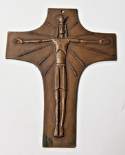 Bronzekreuz, Kommunion/Konfirmation, 1970er Vintage
