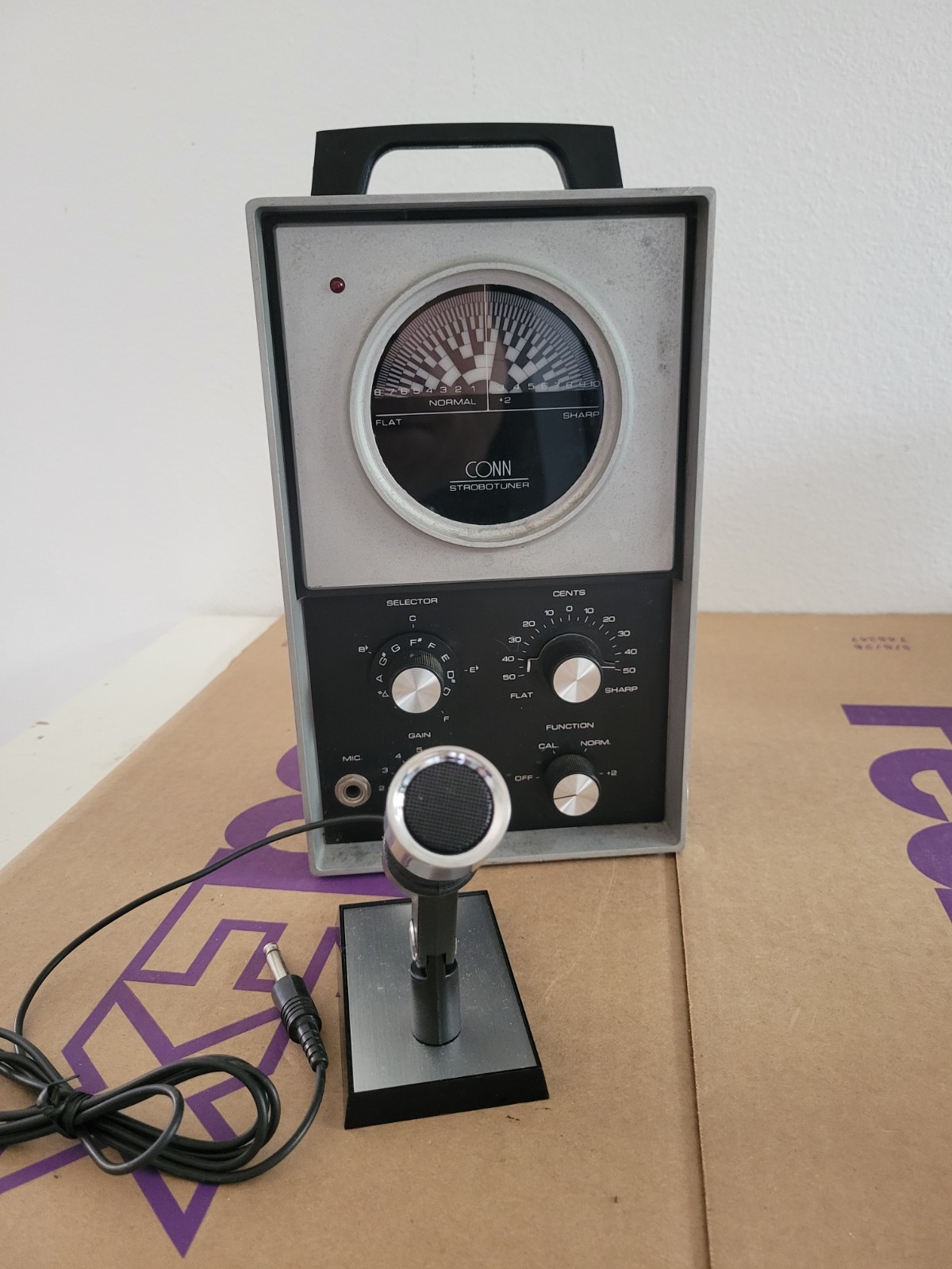 Vintage Conn ST11 Strobotuner Microphone Accessories UNTESTED NO AC CORD