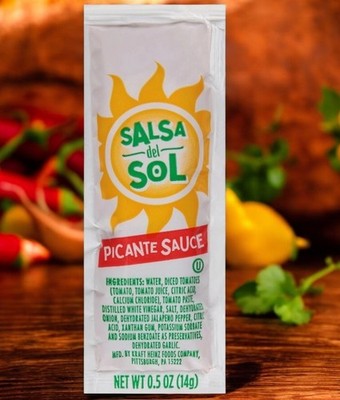 Salsa Del Sol 0.5 oz. Single Serve Picante Sauce Packets - 50ct