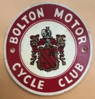 Badge motorcycle moto British Bolton Motor Cycle Club Britain