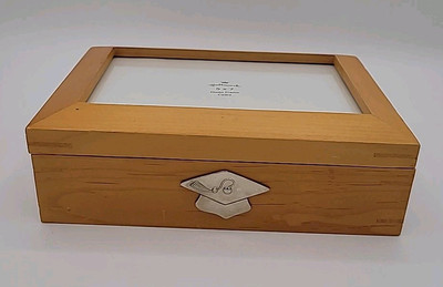 ESTATE FIND Hallmark Keepsake Box 5x7 Photo Frame Top Tongue and Groove Sides