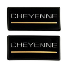 2pc Cheyenne Cab Emblem Nameplate Roof Pillar For 88-98 Silverado 15036138