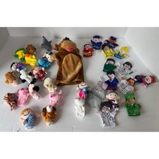 Plush Puppet Lot 40pc Finger and Hand Puppets Storytelling Set Multi