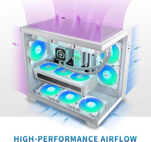 ATX PC Case, 6 PWM ARGB Fans Pre-Installed, 360MM RAD Support, Type-C Gaming PC - Picture 5 of 5