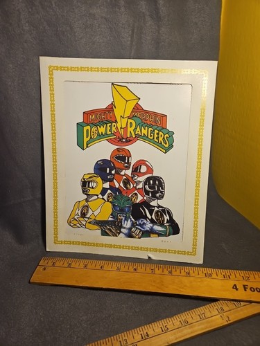 Vintage 1994 Power Rangers cardboard Framed Photo Fair Carnival Prize - Picture 5 of 6