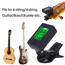 Digital Chromatic LCD Clip-On Tuner For Guitar Ukulele Violin Bass Instruments