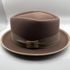 Goorin Bros The Charmer Felt Wool Pork Pie Hat Mauve Size Large