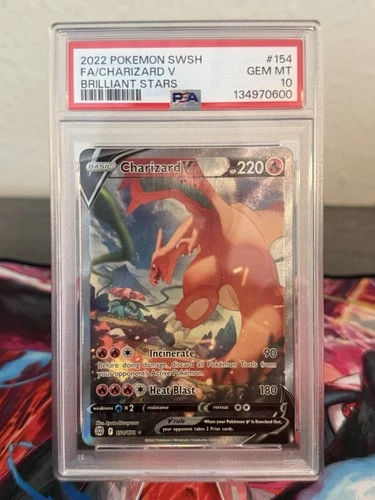 Pokemon 2022 Charizard V 154/172 Alt Art Brilliant Stars GEM MINT PSA 10