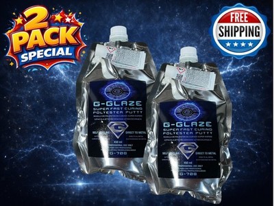 GENESIS REFINISH G-GLAZE SUPER FAST CURING POLYESTER PUTTY 450ML (2/PACK)