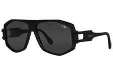 Cazal Legends 163 011SG Sunglasses Matte Black/Grey Lenses Pilot 59-mm