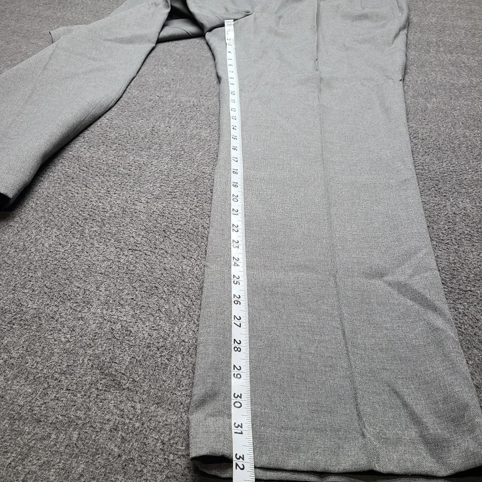 Pantalones de vestir Botany 500 para hombre 42x32 gris plisados frontales mezcla de lana cremallera mosca Foto 2 de 4