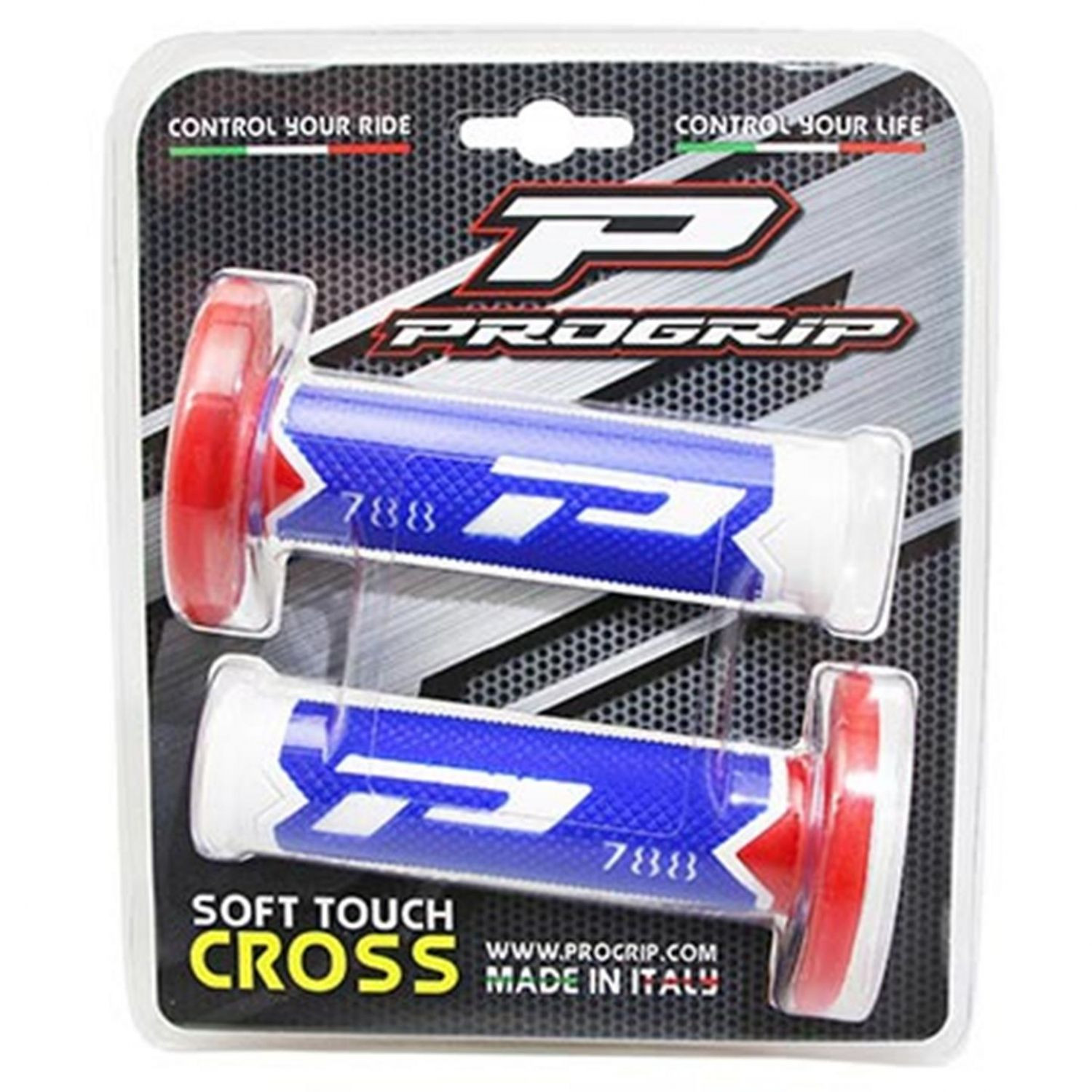 Poignées Progrip 788 avec triple densité anti-vibrations pour moto cross