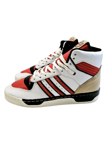 Adidas Originals Rivalry Hi Top sneaker da uomo taglia 10 scarpe in pelle FZ6332