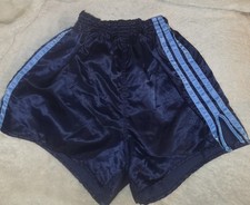 Vintage Adidas Shorts Blue Yugoslavia Satin NeW Small - Med Trefoil Unisex Navy