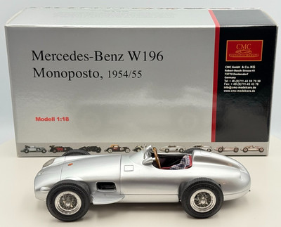 CMC Mercedes-Benz W196 Monoposto 1954 - 55, Formula 1 Silver Arrow Racecar, 1:18