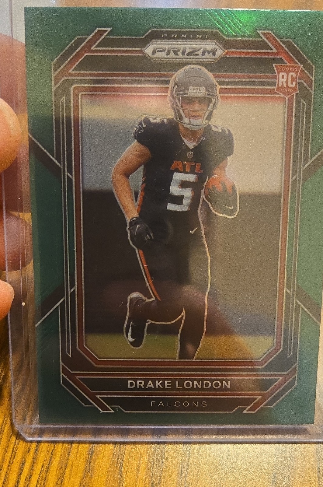 2022 Panini Prizm - Rookies Drake London #308 Green Prizm (RC)