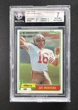 1981 Topps JOE MONTANA San Francisco 49ers #216 RC Rookie Card PSA 7