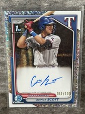 2024 Bowman Chrome Prospects Autograph #CPA-QS Mini Diamond QUINCY SCOTT  /100