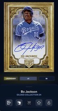TOPPS BUNT DIGITAL 2024 GILDED GOLD BO JACKSON GOLD AUTO ROYALS 50CC LEGENDARY