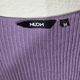 Nuon Carlie Ribbed Crop Top Multicolor Size M Viscose Sleeveless Square Neck