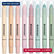 Bible Highlighters and Pens No Bleed, 8 Pack Assorted Colors Gel Highlighters Se
