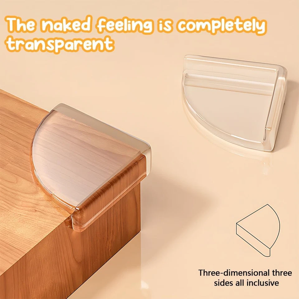 12 Pezzi Paraspigoli per Bambini, Trasparenti Angolari in Gomma, Paraspigoli per - Immagine 3 di 4