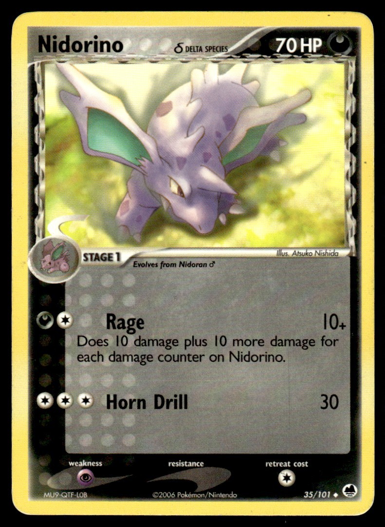 2006 EX - Dragon Frontiers Nidorino Stage 1/Uncommon #35