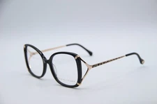 NEW TRINA TURK LOULOU BLACK BLK GOLD AUTHENTIC FRAMES EYEGLASSES 55-17