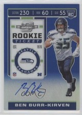 2019 Contenders Optic Rookie Ticket Blue Prizm 36/75 Ben Burr-Kirven Auto 7xr