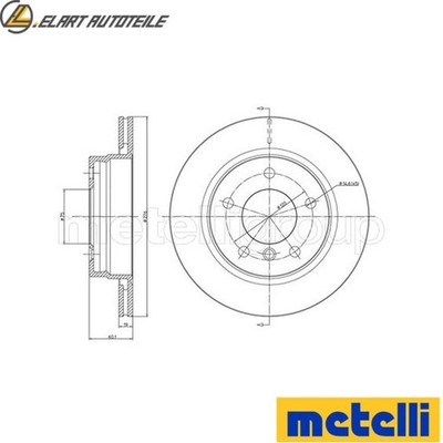 2x BREMSSCHEIBE 23-0450C FÜR BMW M52B25 2.5L M54B22 2.2L M52B20 2.0L M52B28 2.8L