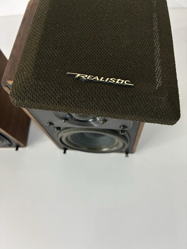 Vintage Realistic Minimus 7W Speakers Cat No 40-2039B Walnut Wood 8 Ohms 40W Max - Picture 4 of 24