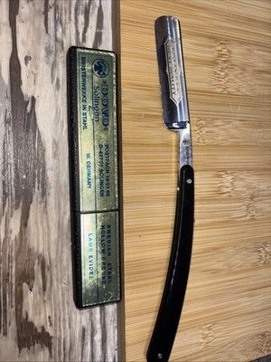 Dovo Best Quality Edition Folding Straight Razor Blade Black Plastic Handle Read