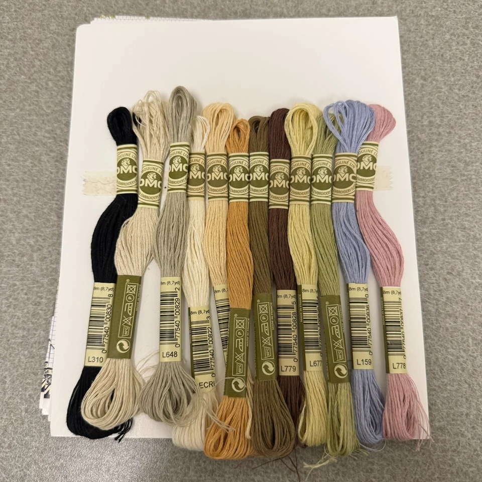 Creative World Naturals  DMC Linen Embroidery Floss + patterns, New open package - Image 3 of 4