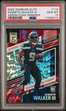 2022 Panini Donruss Elite Kenneth Walker III Aspirations Shimmer (RC) PSA 10