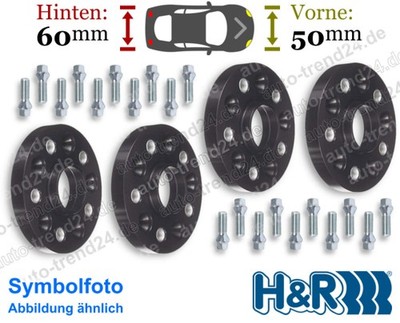 HR Spurverbreiterung schwarz 50mm & 60mm/Achse für VW Touareg CR7 RC8 2017-2025