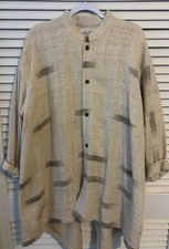 Yasuko Kurisaka 100 Cotton HandWoven Striped Jacket One Size