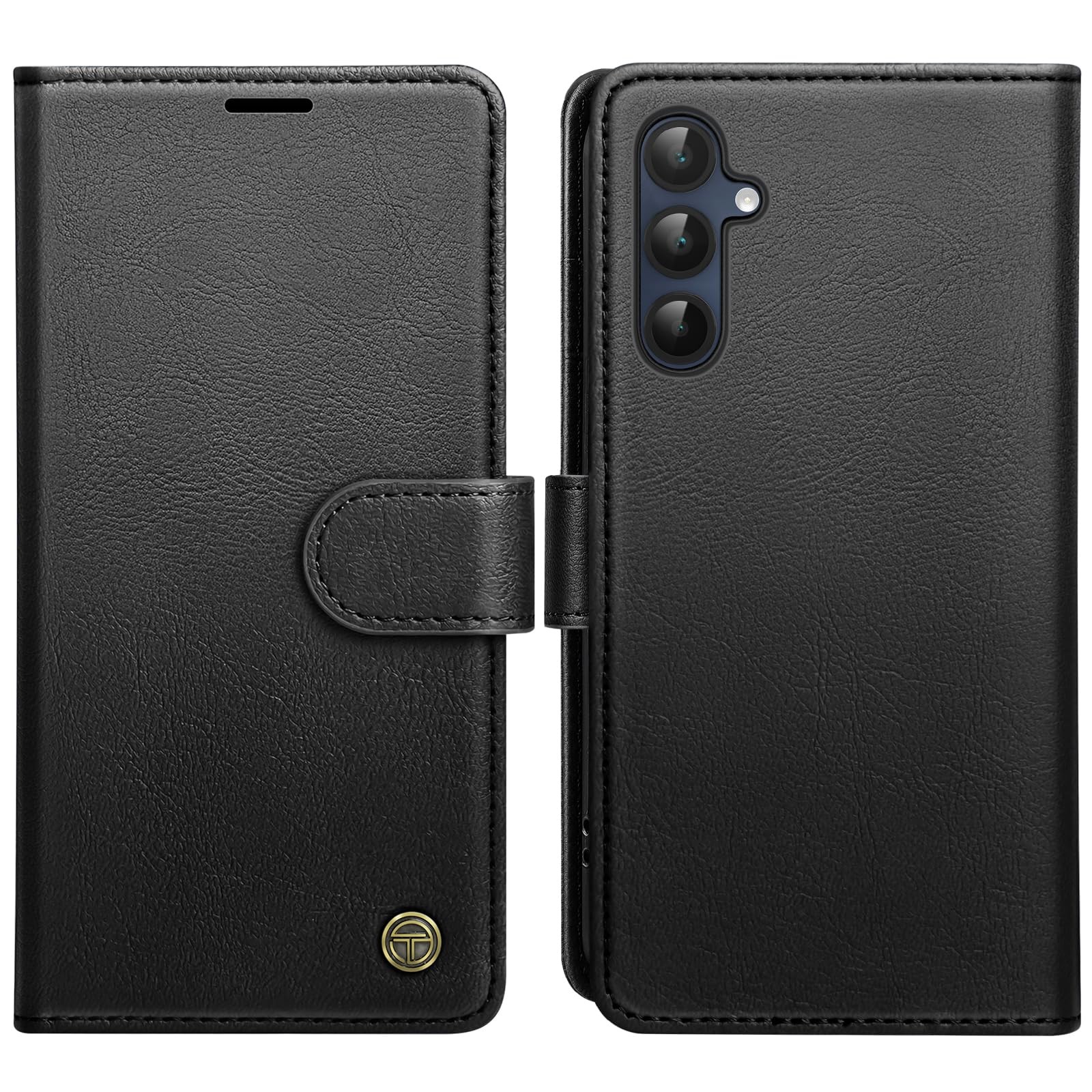 AIMOYU for Samsung Galaxy A16 5G/4G Case, Flip Wallet A16, Black