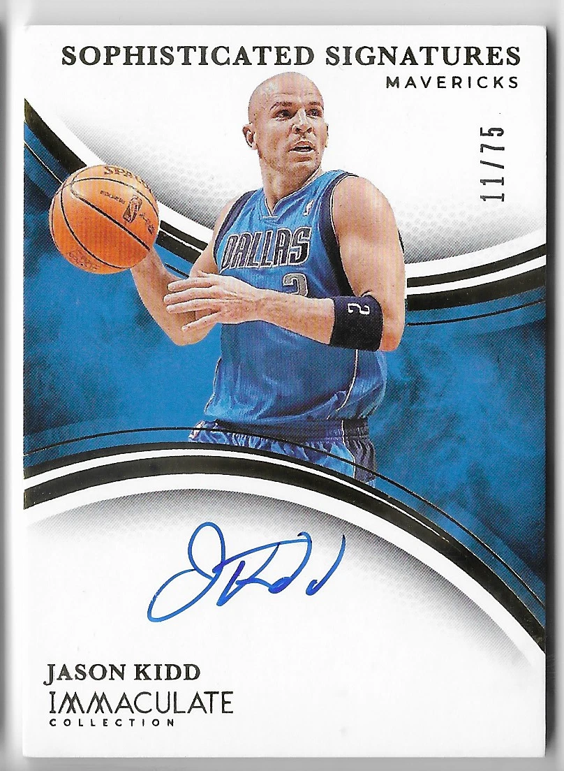 25+ Panini Jason Kidd Basketball Autographed Sports Trading Cards
