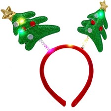 Christmas Tree LED Christmas Headbands Holiday Light up Costume Headband Xmas