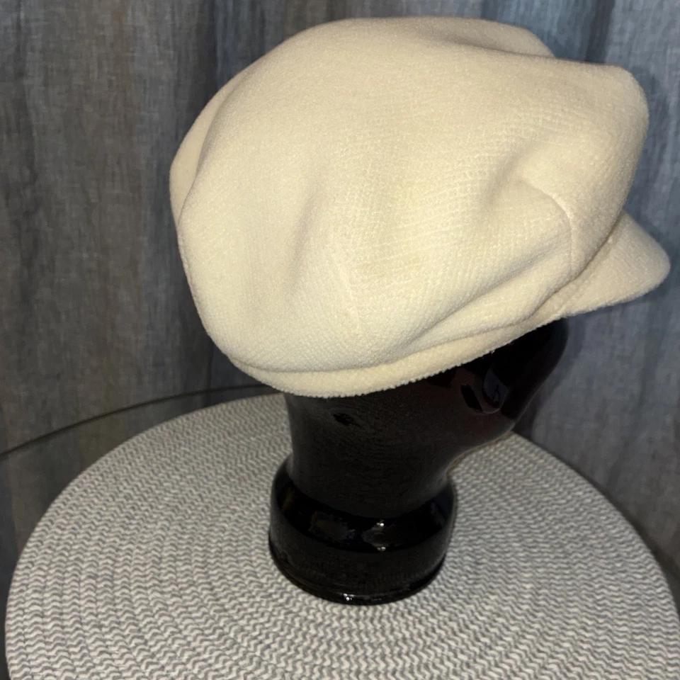 Burberry Wool Newsboy Bakerboy Style Cap cream color Women's Size M   NEW! - Image 3 of 4