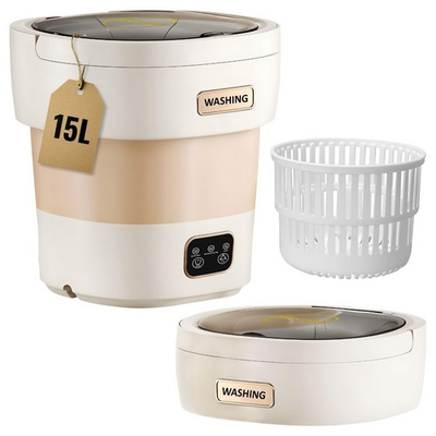 #ad portable washing machine15L with Spin Basket – Small Washer portable for Unde... $60.26