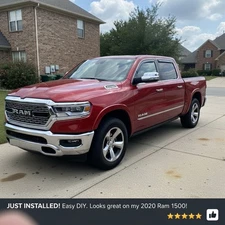 In-Channel Rain Guards for RAM 1500 Crew Cab 2019-2024 - 4PCS Black Deflectors